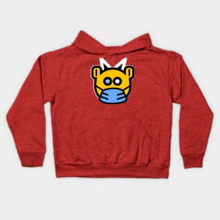 Yellow devil smile Kids Hoodie